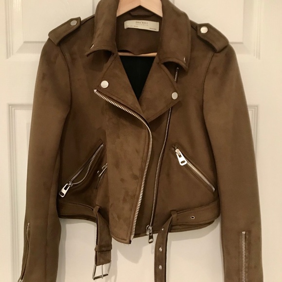 Zara Jackets & Blazers - Zara Cropped Faux-Suede Jacket